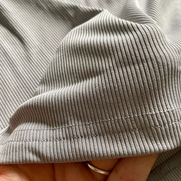 Midi, Simple, Classic, Long Sleeve, Bodycon, Grey Hoodie Dress - Picture 5 of 7